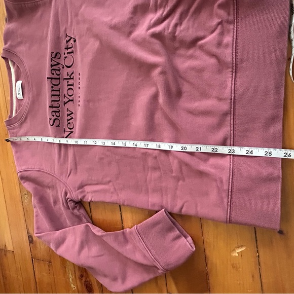 ☀️3/$25 Saturdays NYC Bowery Miller Standard Crew sweatshirt in a mauve large - Picture 8 of 11